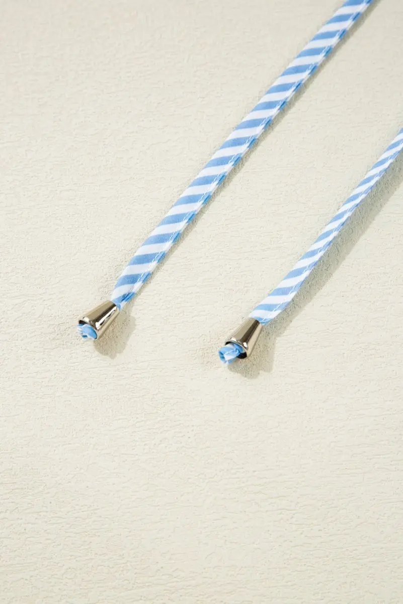 Pink Floral Striped Print Contrast Trim Tie Split Neck Mini Dress - Love Salve